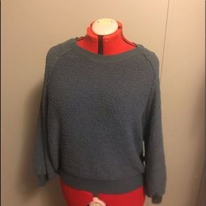 Boutique Umgee USA Navy fuzzy, loose, warm, & trendy navy sweatshirt!